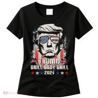 Trump Drill Baby Drill American Flag Women's T-Shirt thumb 0