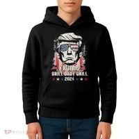 Trump Drill Baby Drill American Flag Kids Hoodie thumb 4