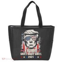 Trump Drill Baby Drill American Flag Tote Bag thumb 0