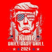 Trump Drill Baby Drill American Flag Santa Hat thumb 1
