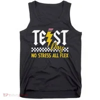 Testing Day Bruh No Stress All Flex Teacher Student Tank Top thumb 0