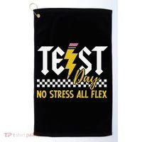 Testing Day Bruh No Stress All Flex Teacher Student Golf Towel thumb 0