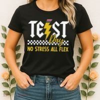 Testing Day Bruh No Stress All Flex Teacher Student Women's T-Shirt thumb 2