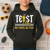 Testing Day Bruh No Stress All Flex Teacher Student Kids Hoodie thumb 2
