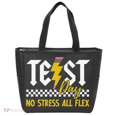 Testing Day Bruh No Stress All Flex Teacher Student Tote Bag