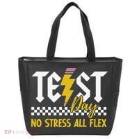 Testing Day Bruh No Stress All Flex Teacher Student Tote Bag thumb 0