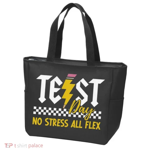 Testing Day Bruh No Stress All Flex Teacher Student Tote Bag