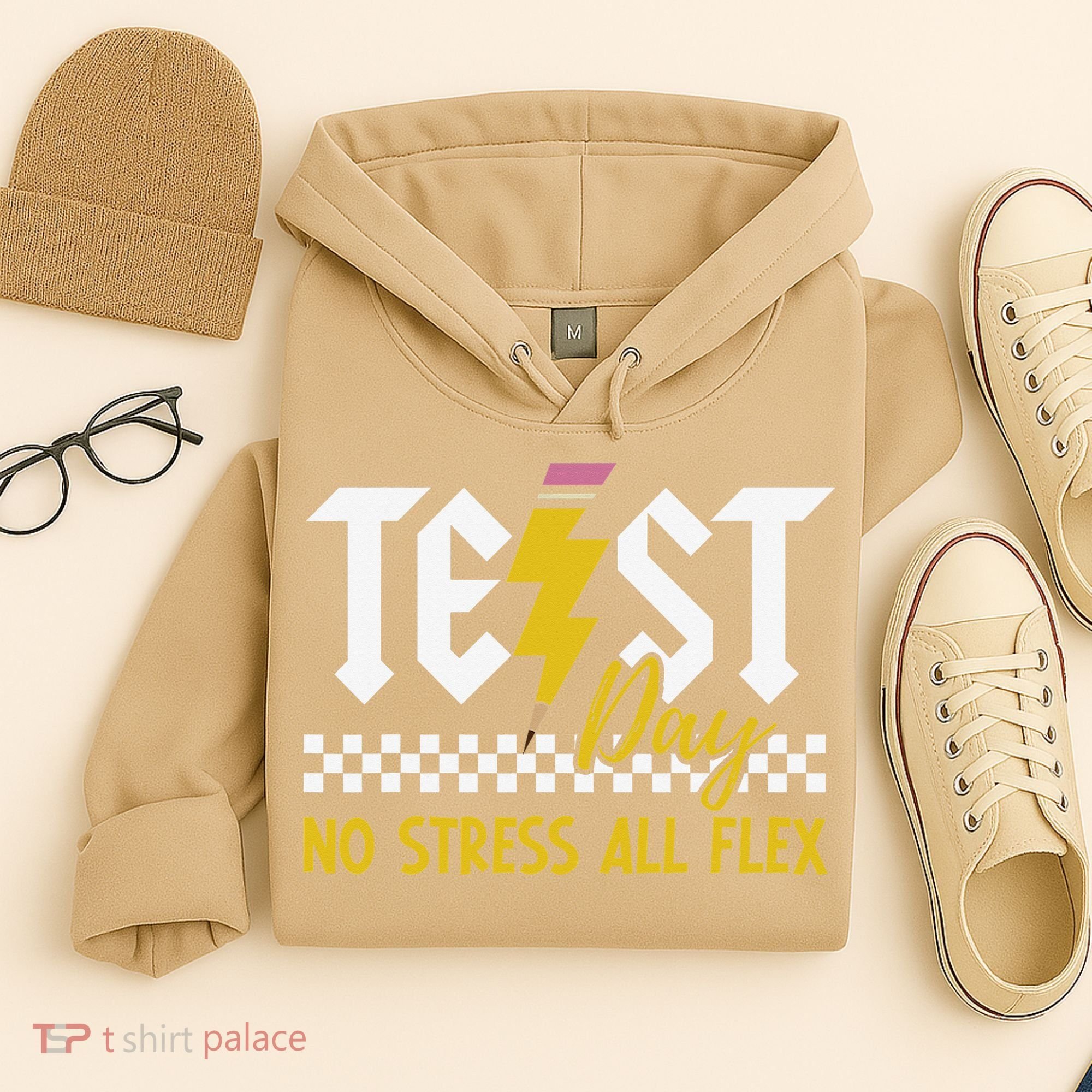 Testing Day Bruh No Stress All Flex Teacher Student Hoodie