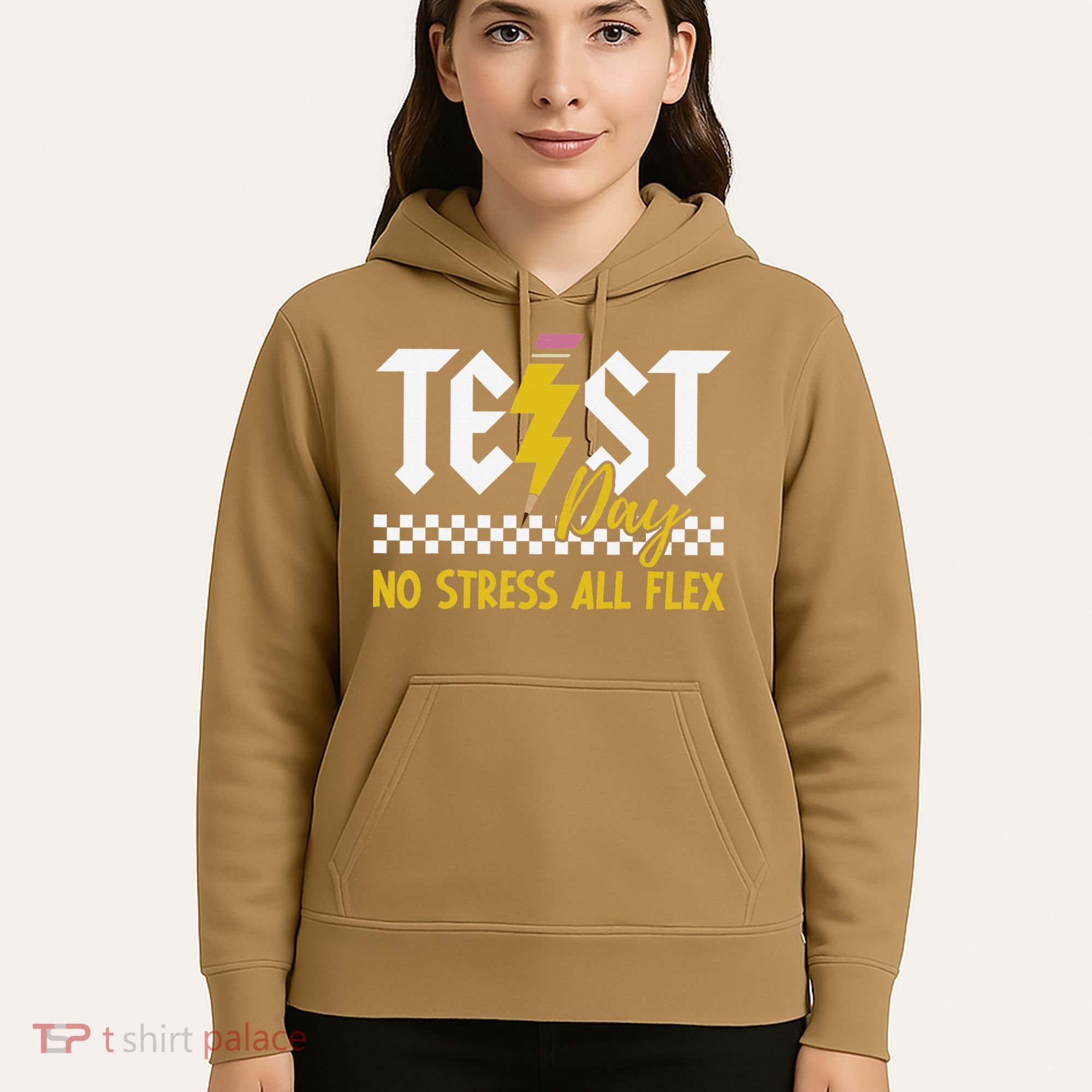 Testing Day Bruh No Stress All Flex Teacher Student Hoodie