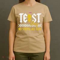 Testing Day Bruh No Stress All Flex Teacher Student T-Shirt thumb 4