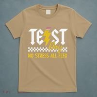 Testing Day Bruh No Stress All Flex Teacher Student T-Shirt thumb 5