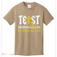 Testing Day Bruh No Stress All Flex Teacher Student Kids T-Shirt thumb 0