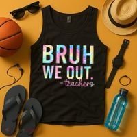 Tie Dye Bruh We Out Teacher Summer Break Last Day Of School Tank Top thumb 4