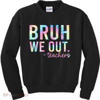 Tie Dye Bruh We Out Teacher Summer Break Last Day Of School Kids Sweatshirt thumb 0