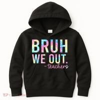 Tie Dye Bruh We Out Teacher Summer Break Last Day Of School Kids Hoodie thumb 0