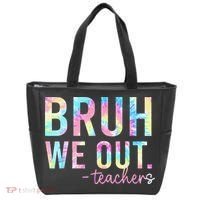 Tie Dye Bruh We Out Teacher Summer Break Last Day Of School Tote Bag thumb 0