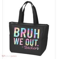 Tie Dye Bruh We Out Teacher Summer Break Last Day Of School Tote Bag thumb 3