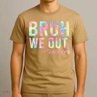 Tie Dye Bruh We Out Teacher Summer Break Last Day Of School T-Shirt thumb 3