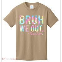 Tie Dye Bruh We Out Teacher Summer Break Last Day Of School Kids T-Shirt thumb 0