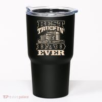 Truck Driver Best Trucking Dad Ever Trucker Fathers Day Tumbler thumb 0