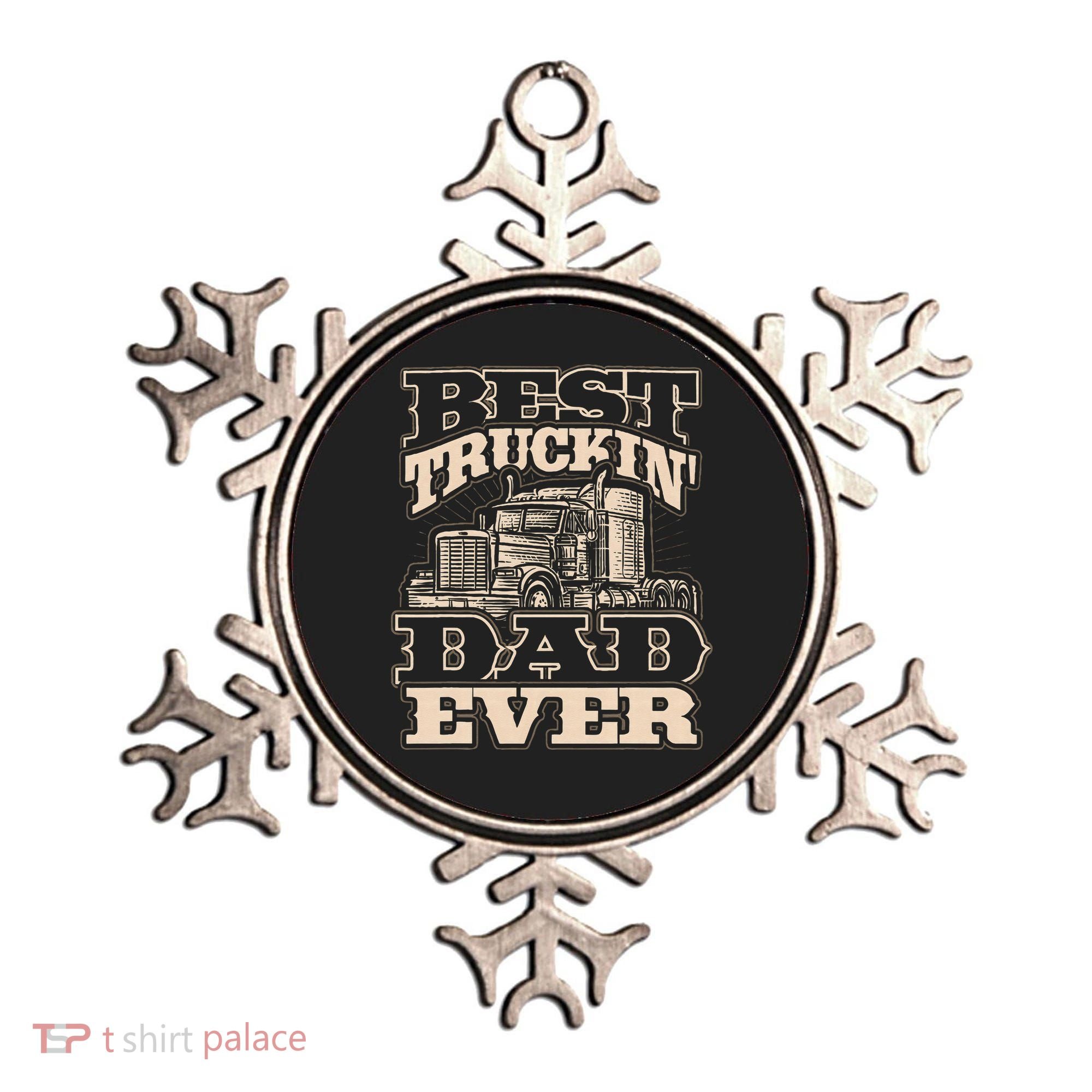 Truck Driver Best Trucking Dad Ever Trucker Fathers Day Ornament