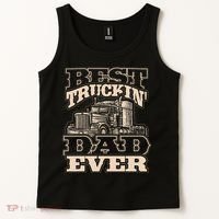 Truck Driver Best Trucking Dad Ever Trucker Fathers Day Tank Top thumb 2