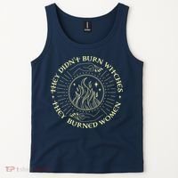 They Didn't Burn Witches They Burned Women Halloween Tank Top thumb 2