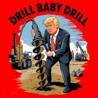 Trump Drill Baby Drill Santa Hat thumb 1