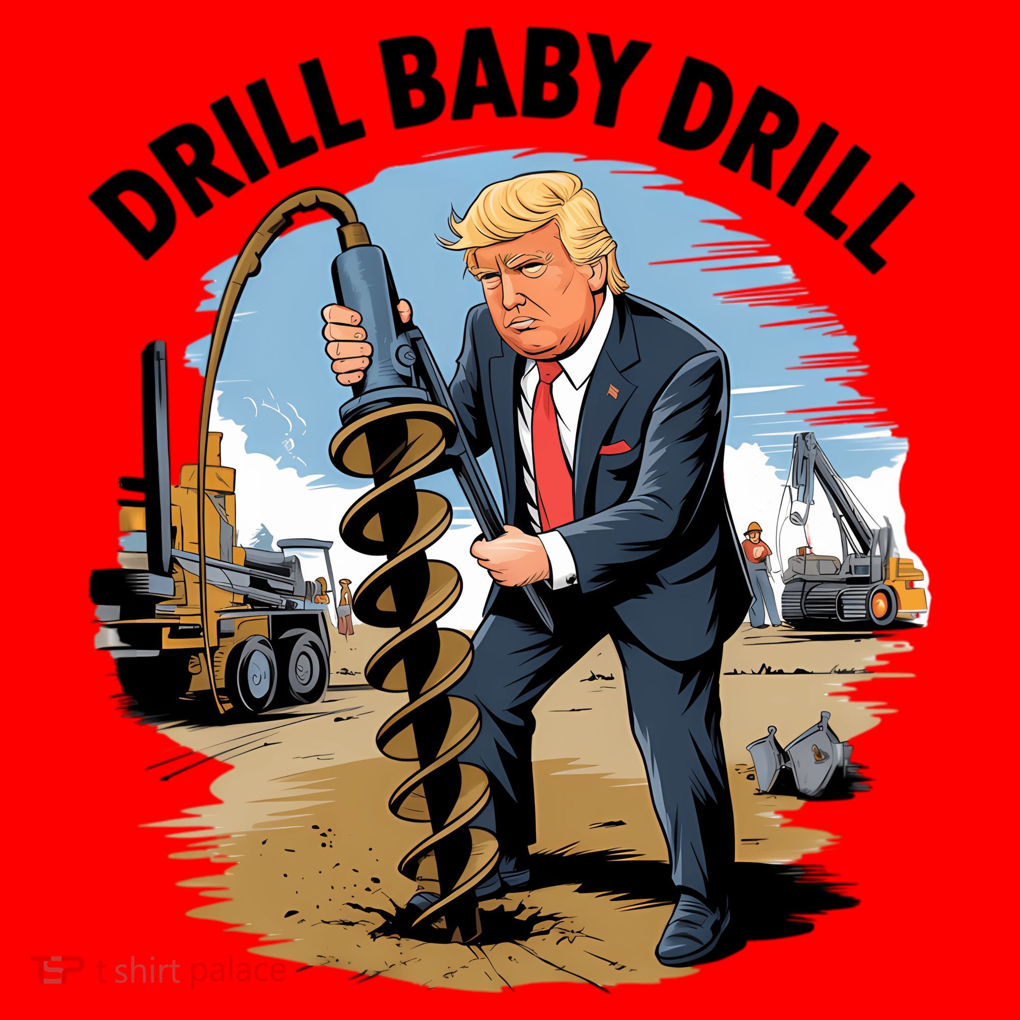 Trump Drill Baby Drill Santa Hat