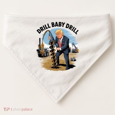 Trump Drill Baby Drill USA-Made Doggie Bandana