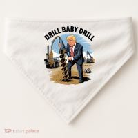 Trump Drill Baby Drill USA-Made Doggie Bandana thumb 0