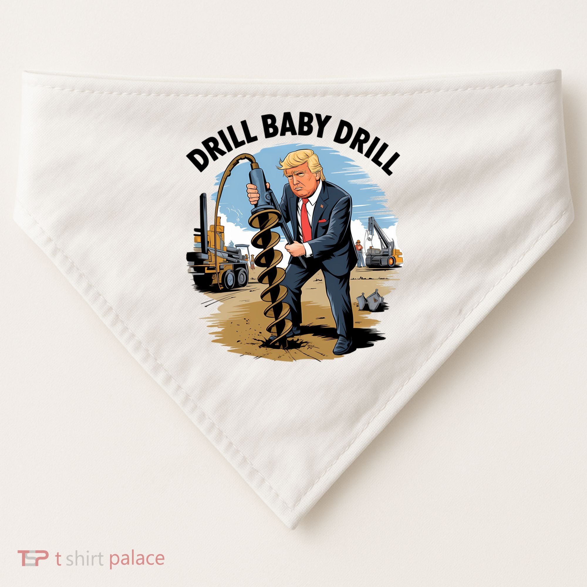 Trump Drill Baby Drill USA-Made Doggie Bandana