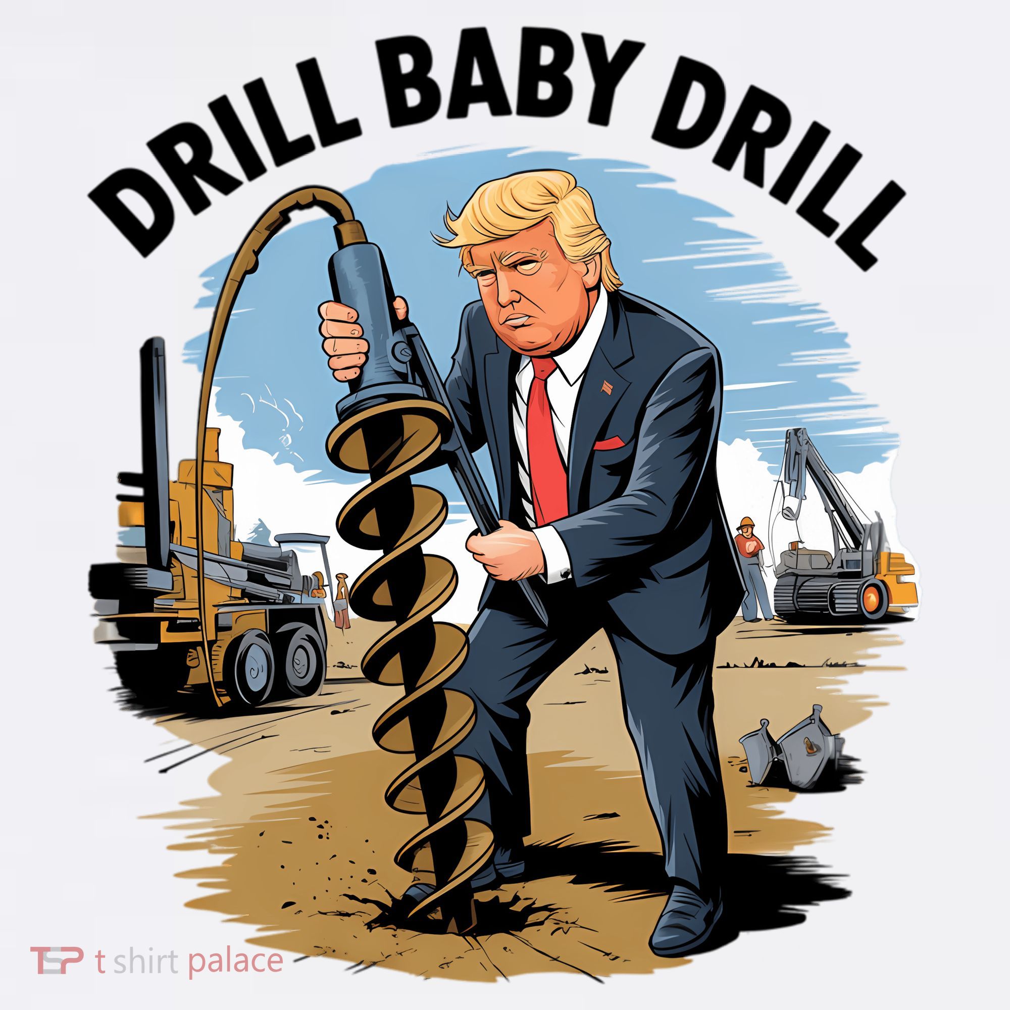 Trump Drill Baby Drill Baby Bodysuit