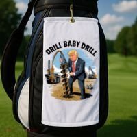 Trump Drill Baby Drill Golf Towel thumb 2