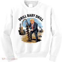 Trump Drill Baby Drill Kids Sweatshirt thumb 0