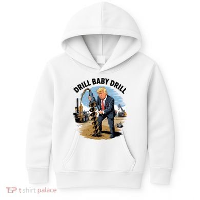 Trump Drill Baby Drill Kids Hoodie
