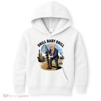 Trump Drill Baby Drill Kids Hoodie thumb 0