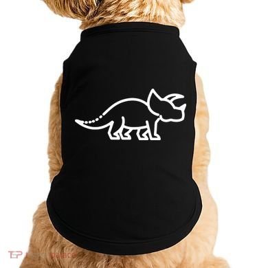 Triceratops Dinosaur Badge Doggie Tank