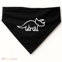 Triceratops Dinosaur Badge USA-Made Doggie Bandana thumb 0