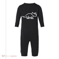 Triceratops Dinosaur Badge Infant Fleece One Piece thumb 0
