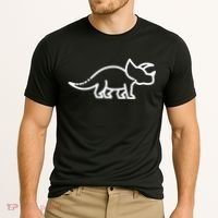 Triceratops Dinosaur Badge Cooling Performance Crew T-Shirt thumb 2