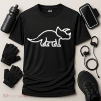 Triceratops Dinosaur Badge Cooling Performance Crew T-Shirt thumb 3