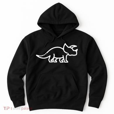 Triceratops Dinosaur Badge Hoodie
