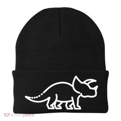 Triceratops Dinosaur Badge Beanie