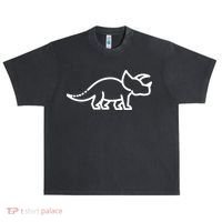 Triceratops Dinosaur Badge Urban Oversized Heavyweight T-Shirt thumb 0