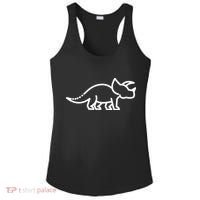 Triceratops Dinosaur Badge Ladies PosiCharge Competitor Racerback Tank thumb 0
