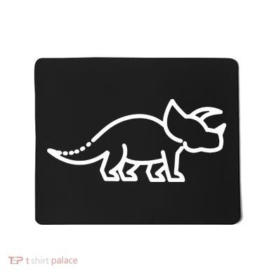Triceratops Dinosaur Badge Mousepad