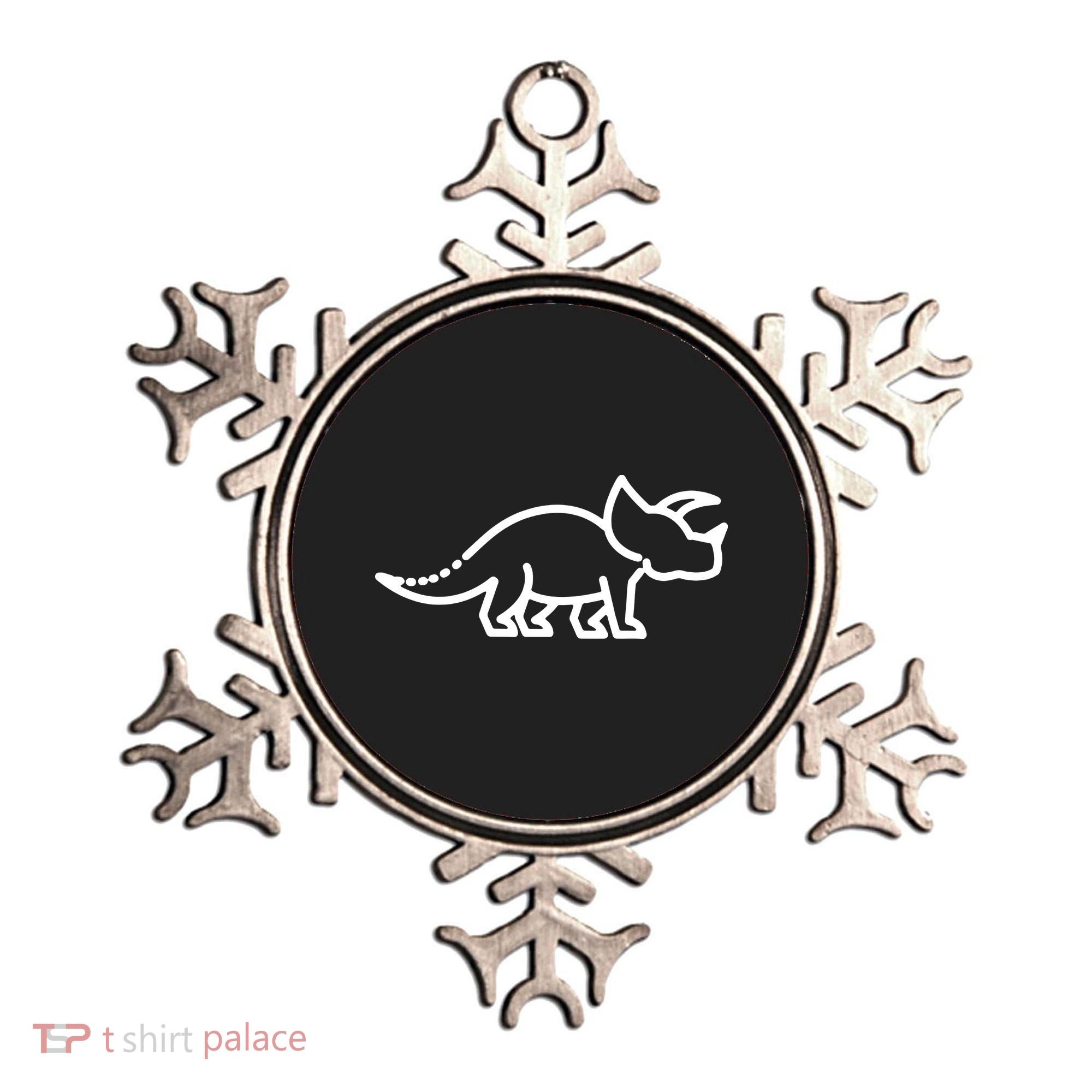 Triceratops Dinosaur Badge Ornament