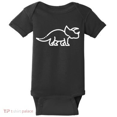 Triceratops Dinosaur Badge Baby Bodysuit