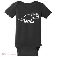 Triceratops Dinosaur Badge Baby Bodysuit thumb 0